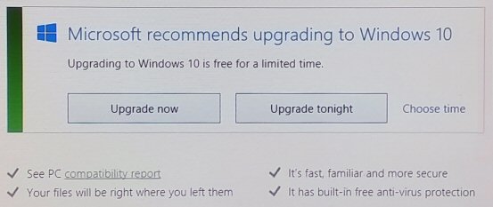 Windows 10 Upgrade Now?